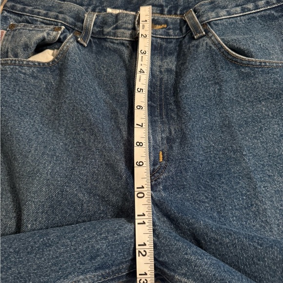 Carhartt Men's Size 34x34 Denim Blue Jeans Relaxed Fit Med Wash Loose Workwear - Picture 10 of 11
